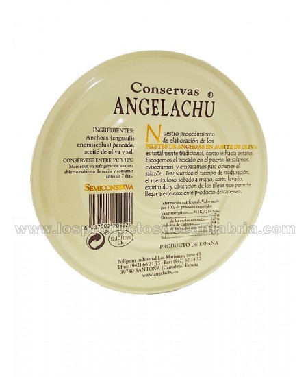 ANCHOAS DE SANTOÑA ANGELACHU pandereta 180g