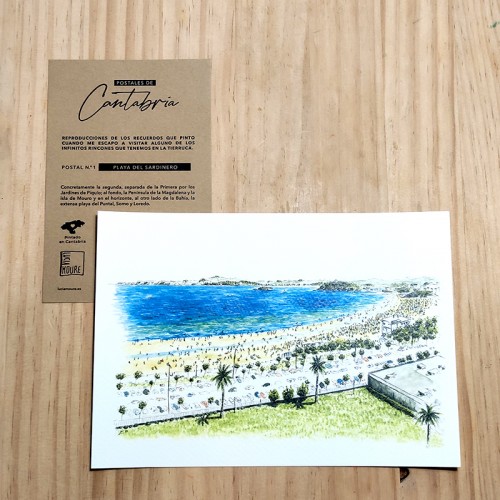 Postal 1 Playa del Sardinero Santander