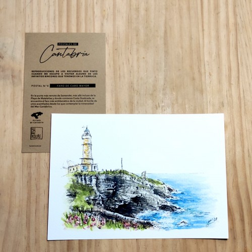 Postal 4 Faro de Cabo Mayor Santander
