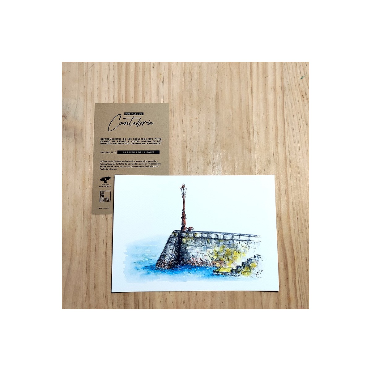 Postal 6 La Farola de la Bahia (Espigon Pedreñera) Santander