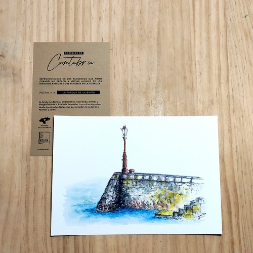 Postal 6 La Farola de la Bahia (Espigon Pedreñera) Santander