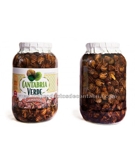 caja 2 tarros CARACOLES CANTABRIA VERDE 4000 gr