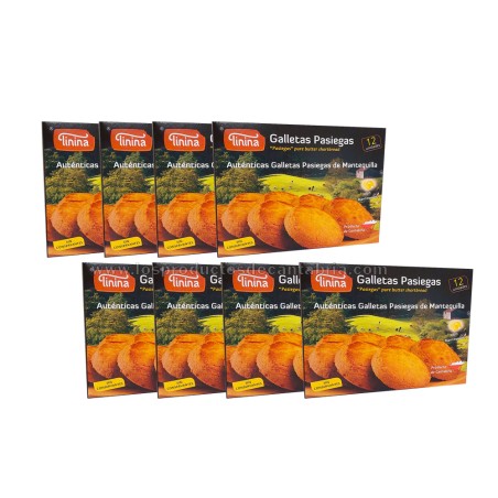 pack ahorro 10 unidades galleta pasiega tinina